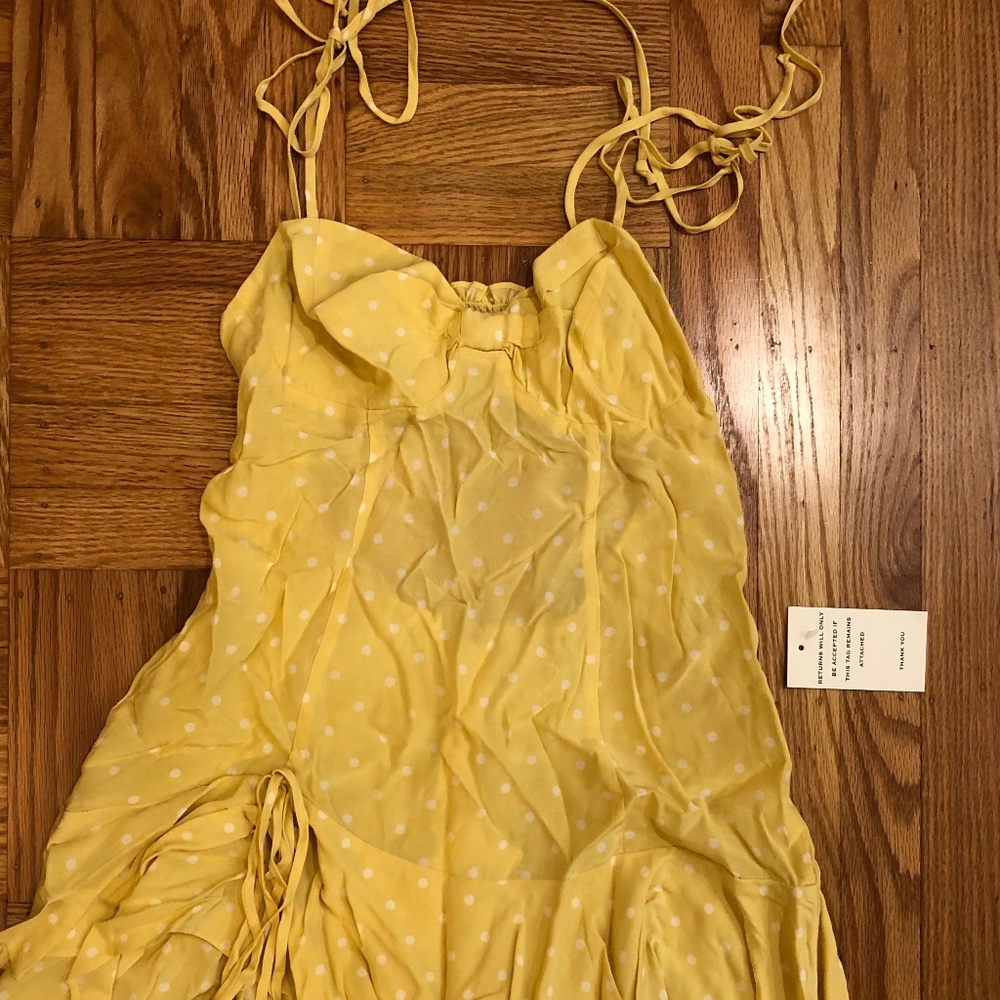 For Love & Lemons Limoncello Tiered Ruffle Dress M